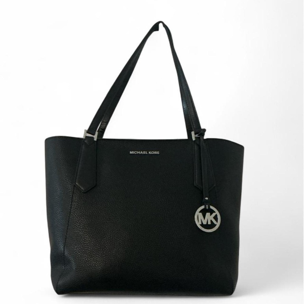 Michael Kors Tote Bag Women Large Black Pebbled Leather 35T8SKFT7T